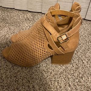 Qupid Open Toe Booties